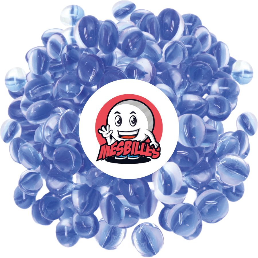 1 Biglia piatta 18 mm Stropicciato Blu