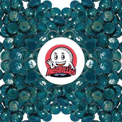 1 Biglia piatta 18 mm Glossy Blu-Turchese