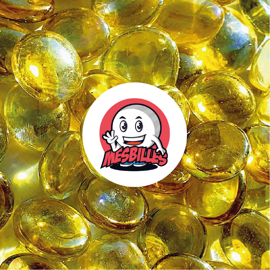 1 Biglia piatta 18 mm Lente Gialla