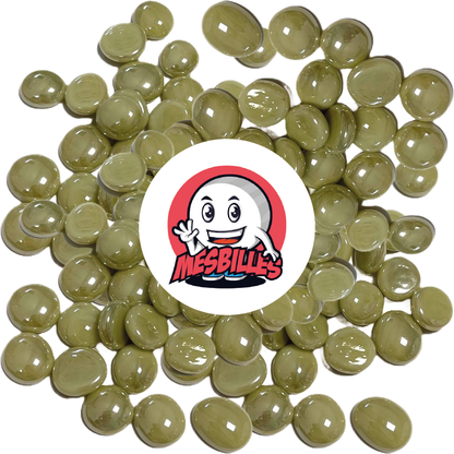 1 Biglia piatta 18 mm Beige Lucido