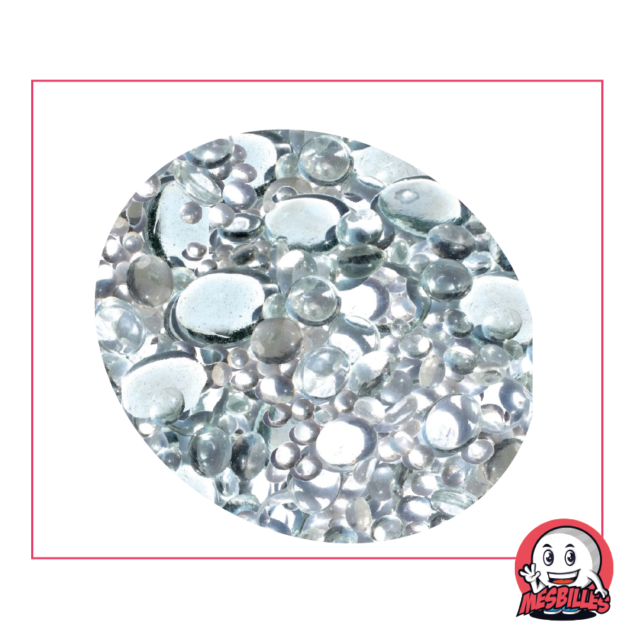 Biglie Piatta cristallo, trasparenti e traslucide brillanti, 12 mm-30 mm