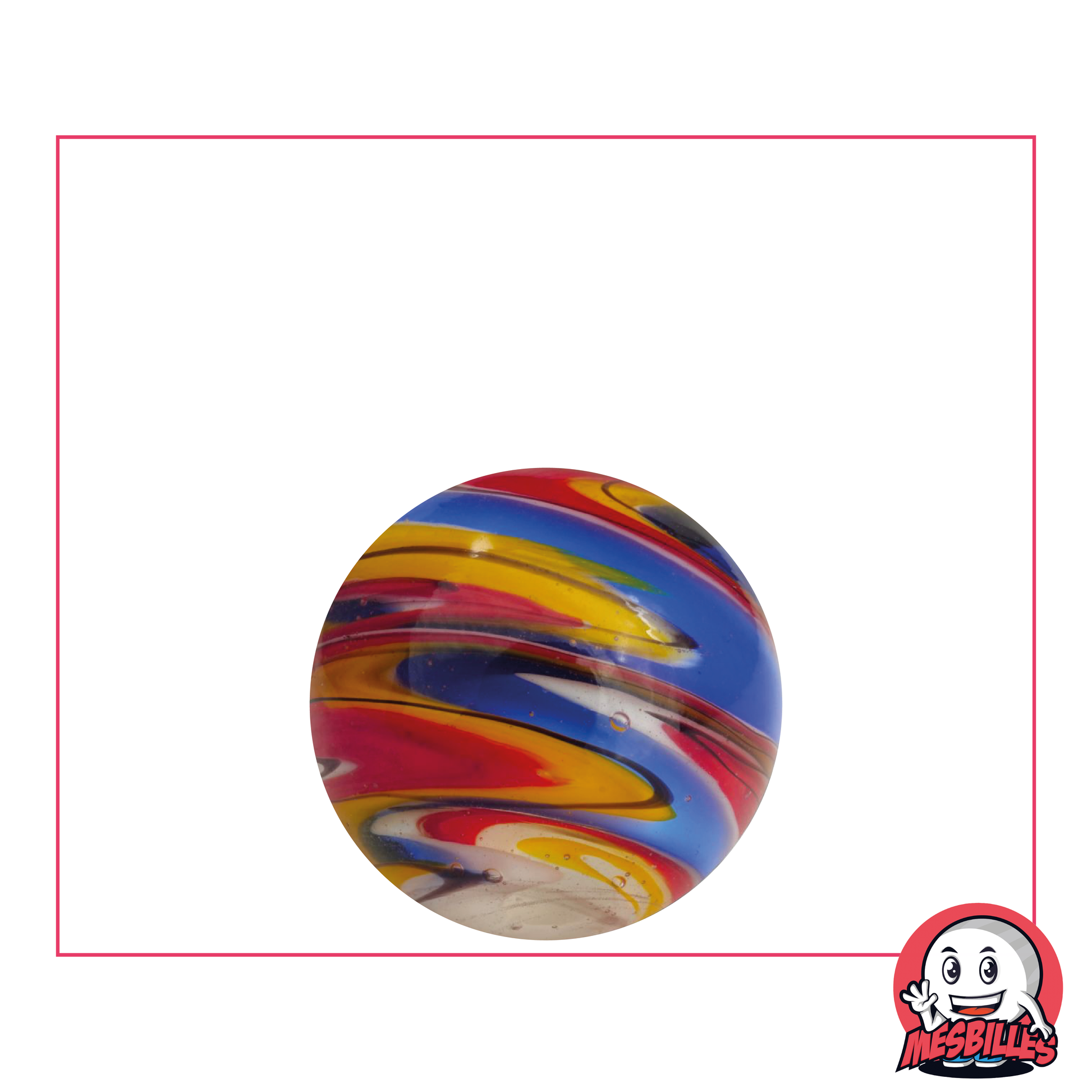 Biglia d'arte Speedy Flash blu 22 mm, striature multiple, decorazione per hotel e negozi - MieiBiglie