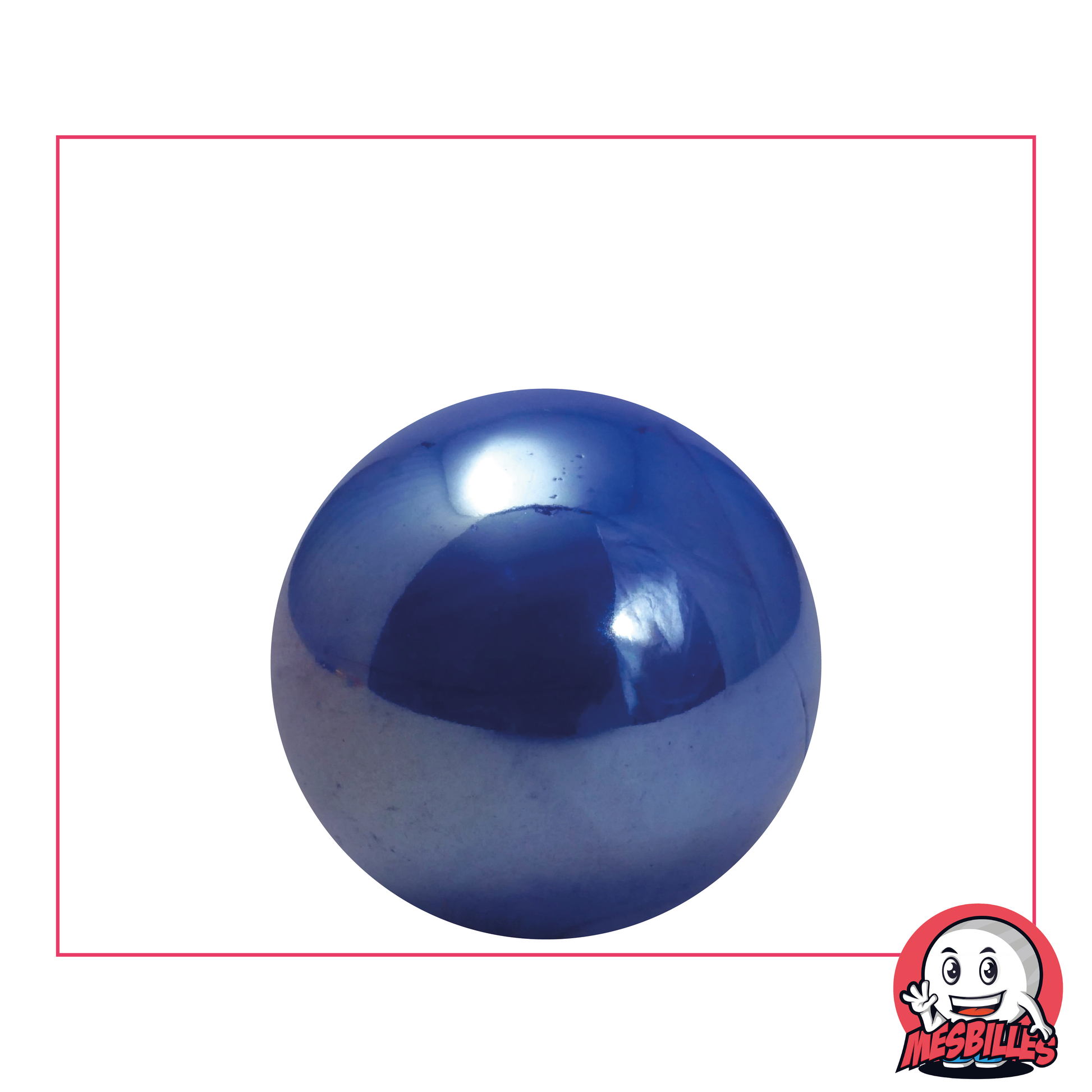 Biglia Lucida 25 mm - Vetro Opaco e Brillante Blu Perla - MieiBiglie