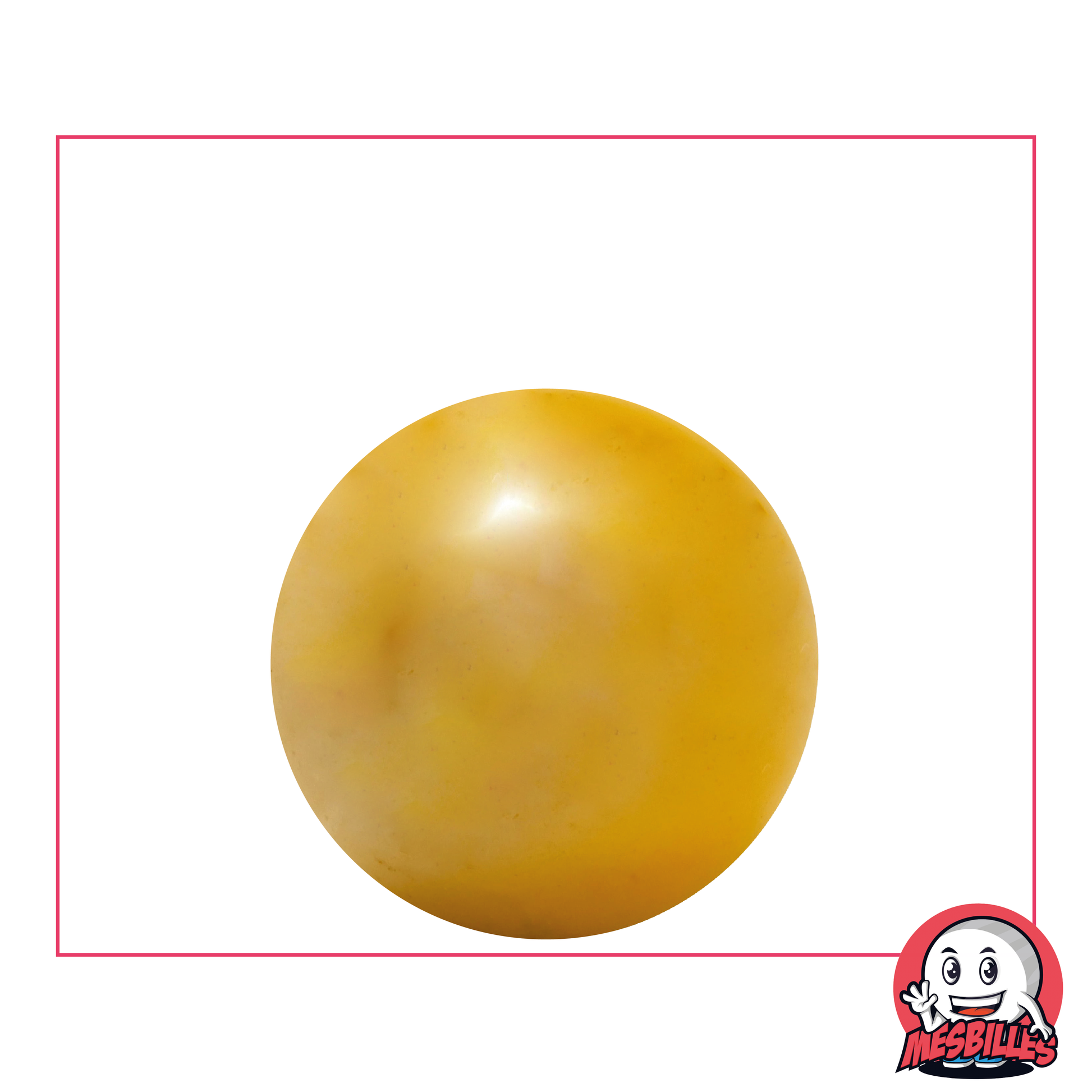 Biglia Lucida 25 mm - Vetro Opaco e Brillante Giallo Perla - MieiBiglie