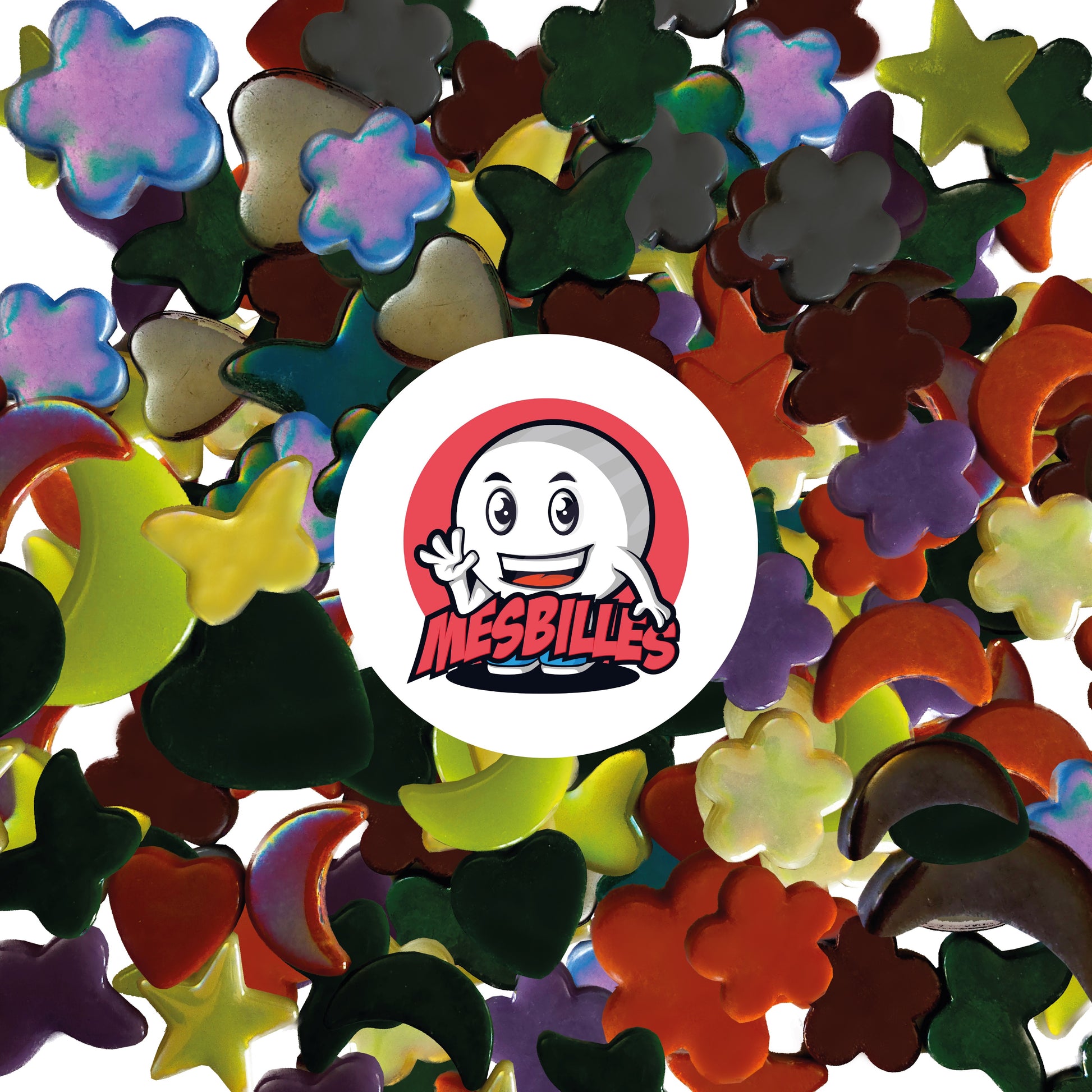Mascotte MieiBiglie su Biglie Farfalla Lucida Caramello Biglie extra piatte
