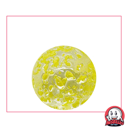Biglia Pepita 25 mm vetro traslucido frammenti gialli - MieiBiglie