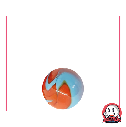Biglia 14 mm arancione e turchese opaca - MieiBiglie