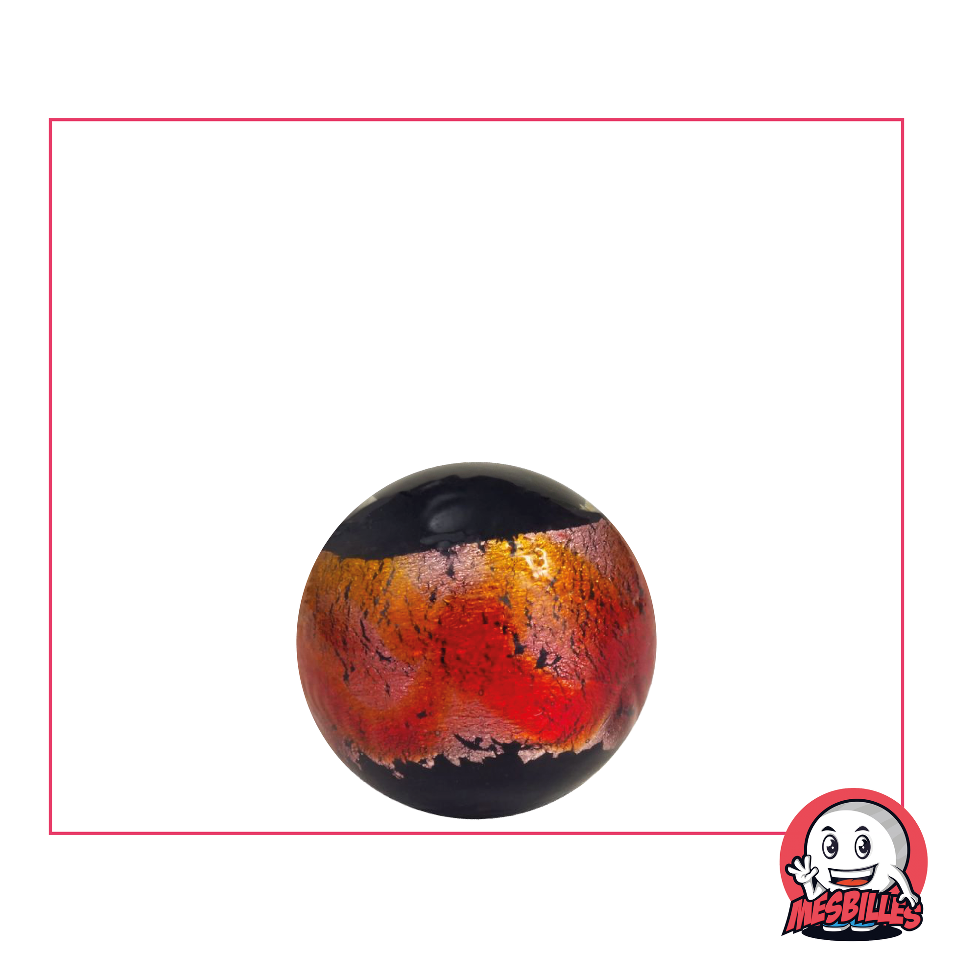 Biglia Art Machu Picchu Rossa 16 mm di alta gamma, nera con cerchio metallico rosso aranciato