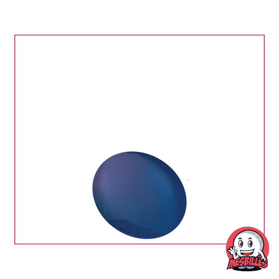1 Biglia piatta 18 mm Glossy Blu