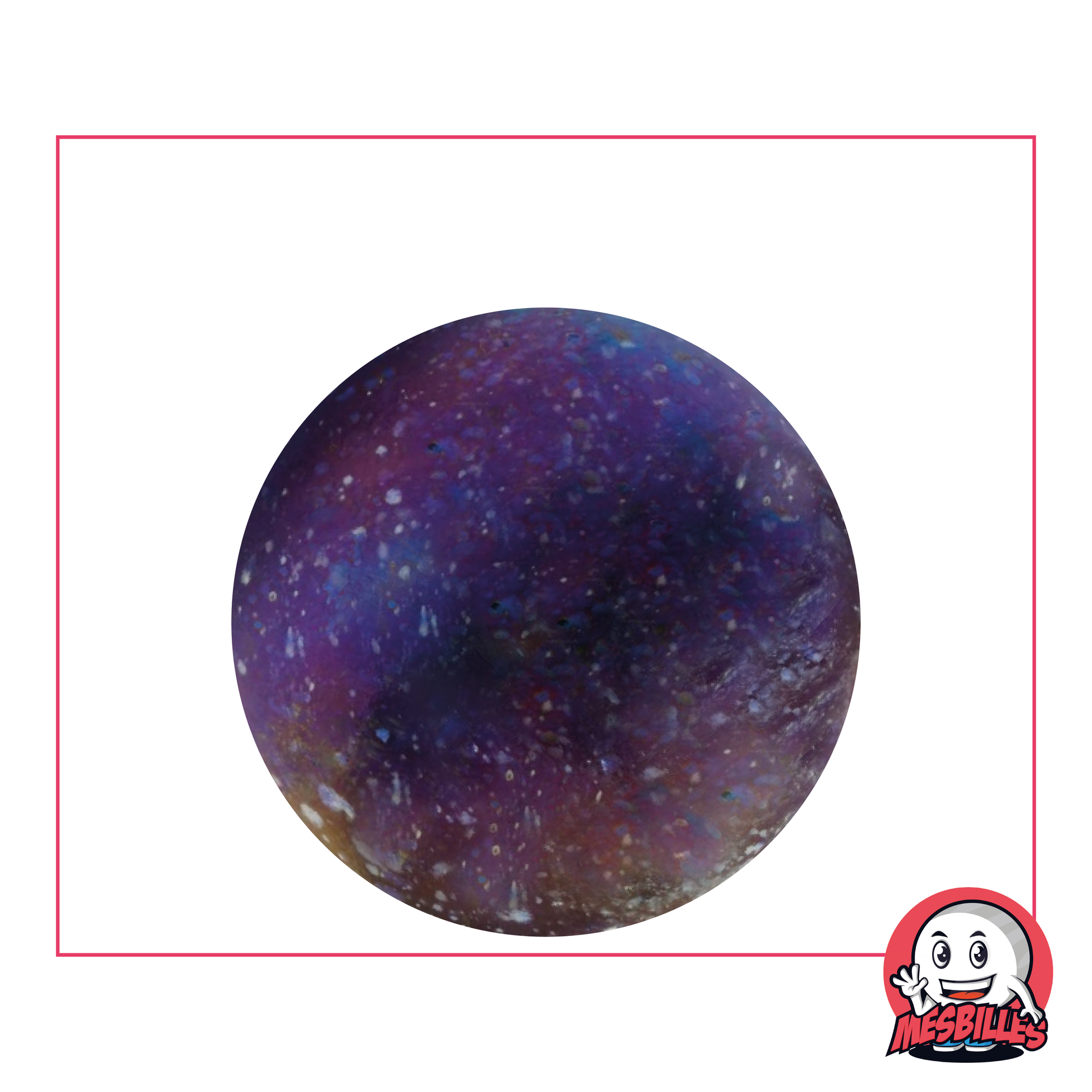 Biglia Universo da 35 mm schizzata di diversi colori, rappresentazione in miniatura dell'universo